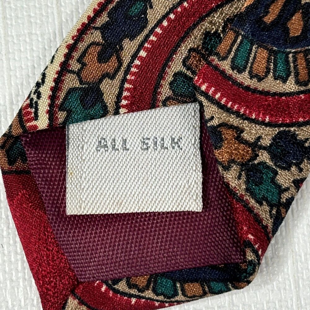 Pierre Cardin Mens Paisley Silk Wide Necktie Preppy Formal Designer Business - Picture 5 of 6